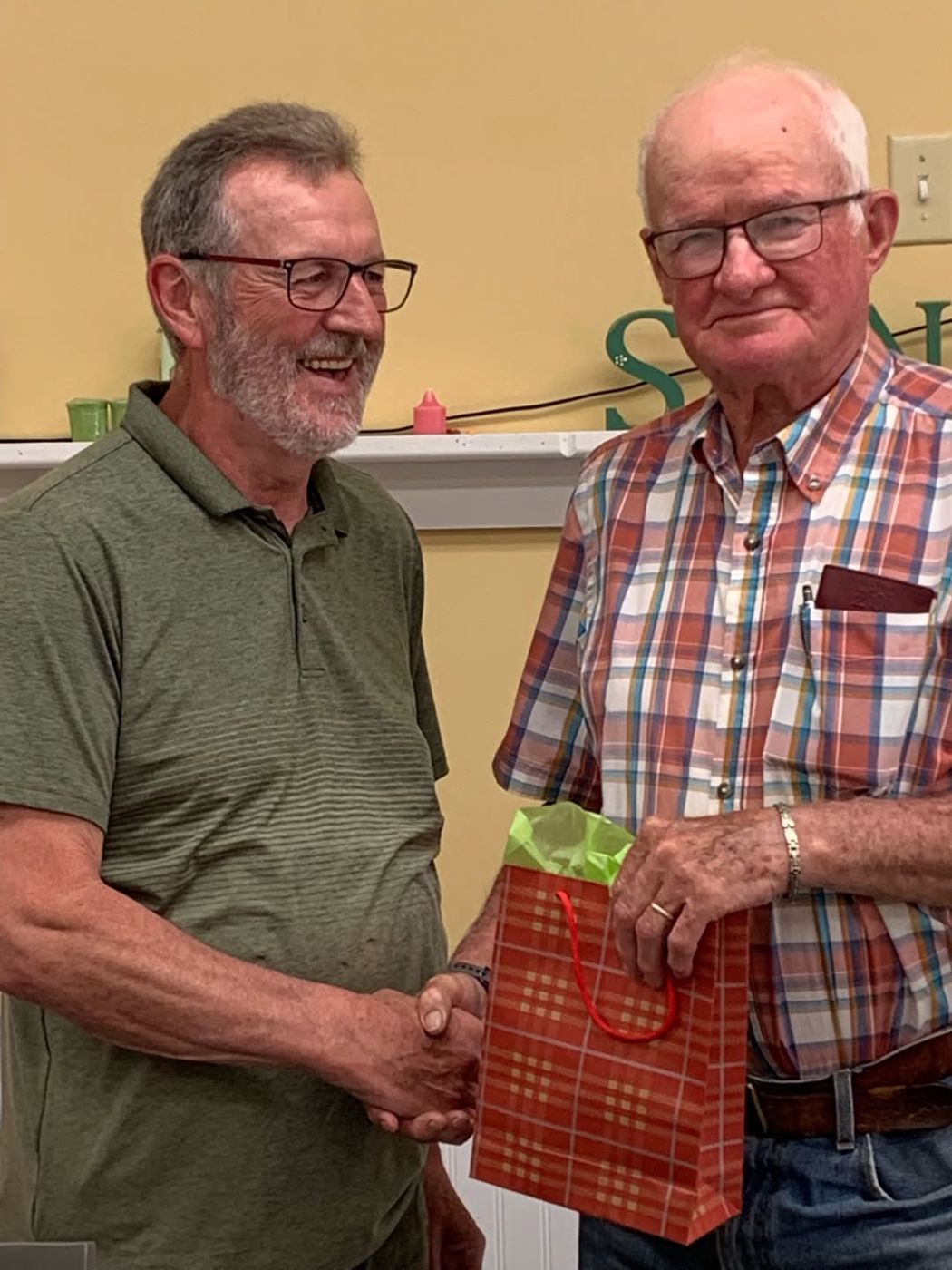 Jim MacAulay, 8+ years on the board, with President Ray McCormack