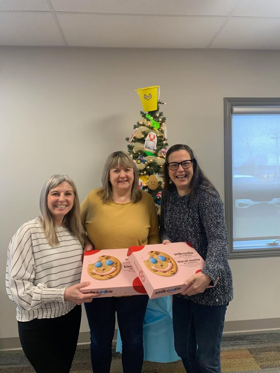 Supporters with their Smile Cookie order