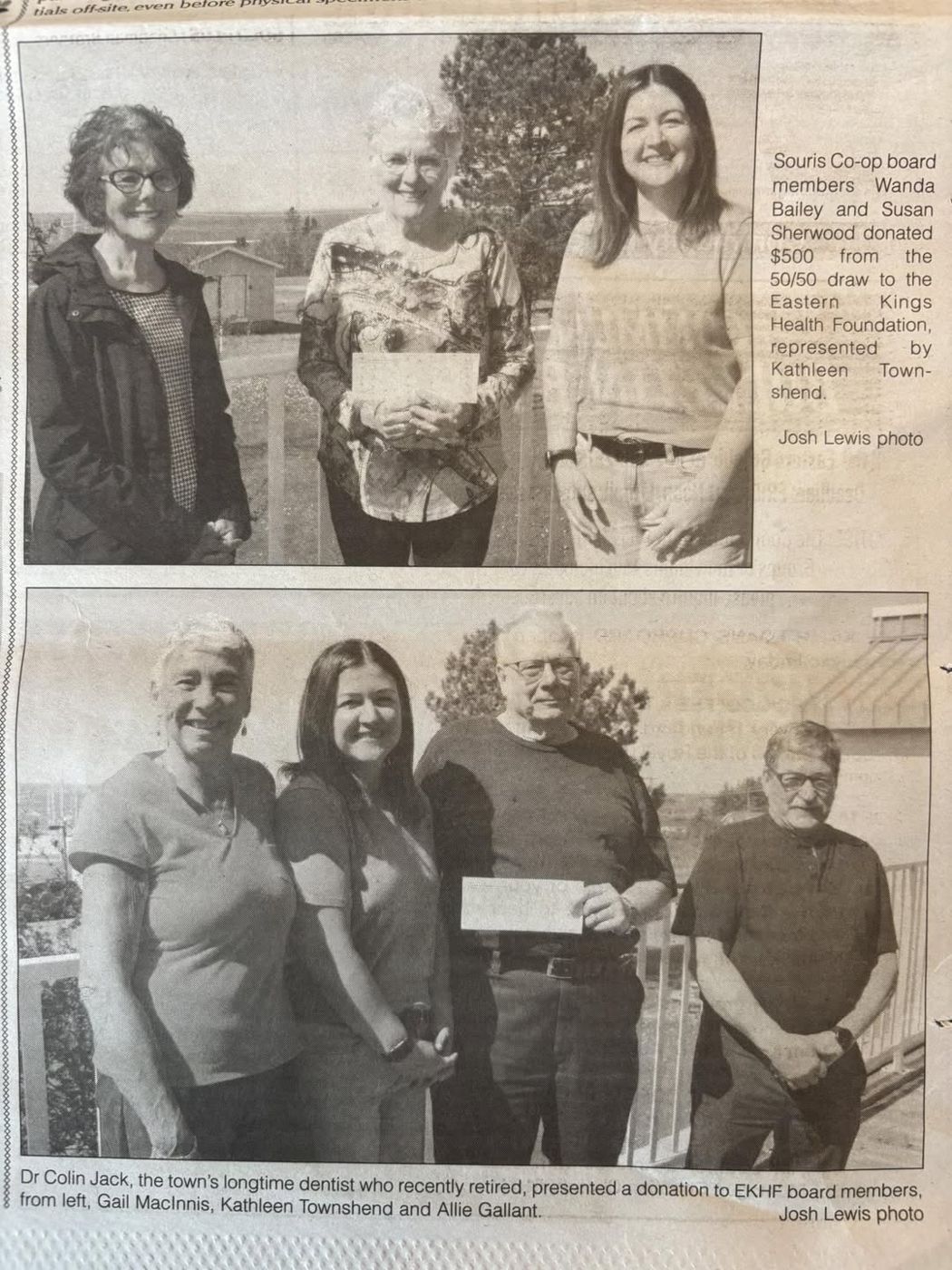 Souris Co-op & Dr. Colin Jack donation to the Eastern Kings Health Foundation