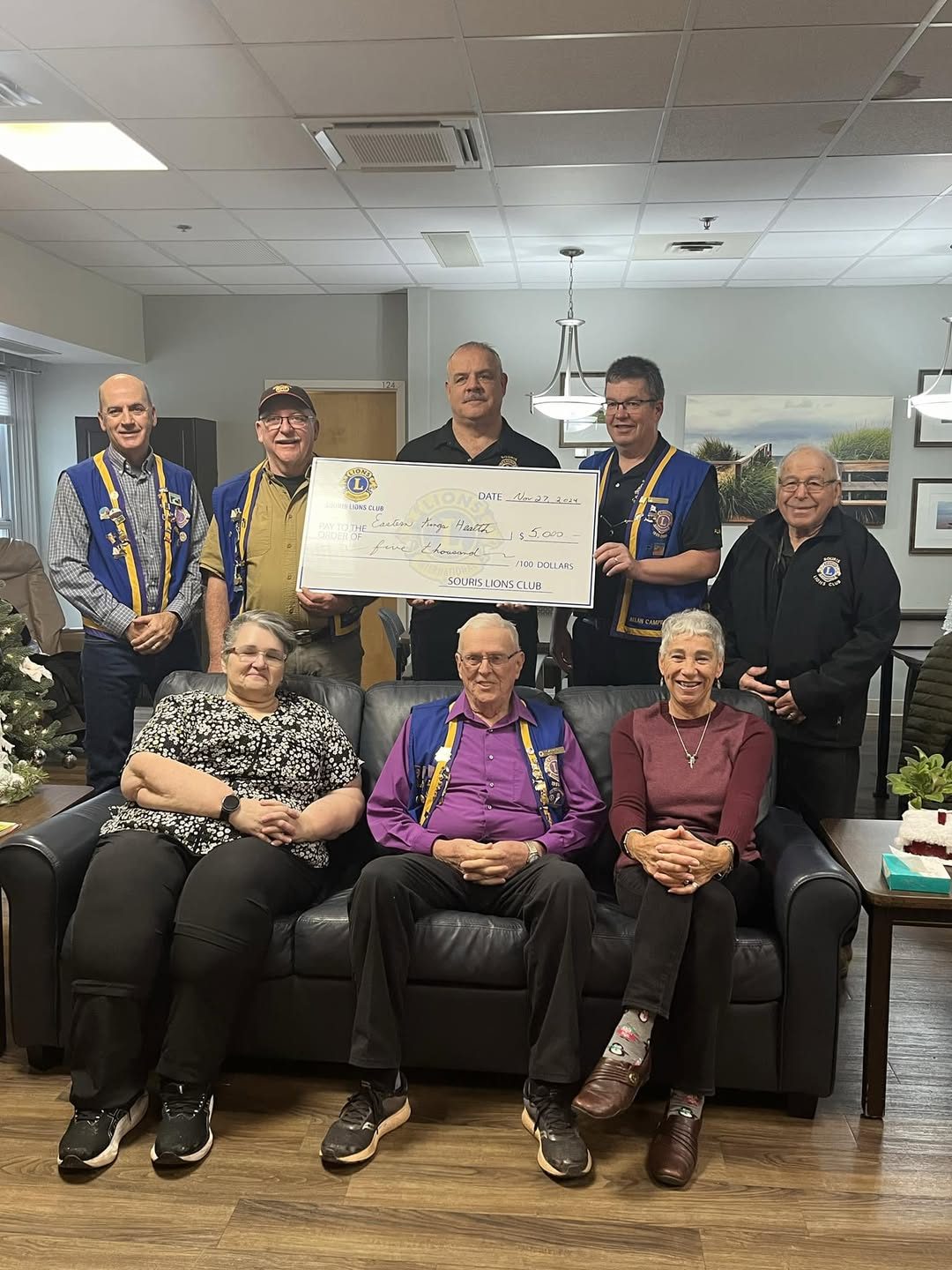 Souris Lions Club donation presentation to the Eastern Kings Health Foundation
